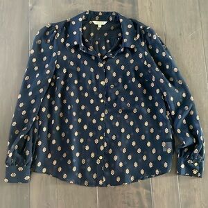 ModCloth navy blouse size large